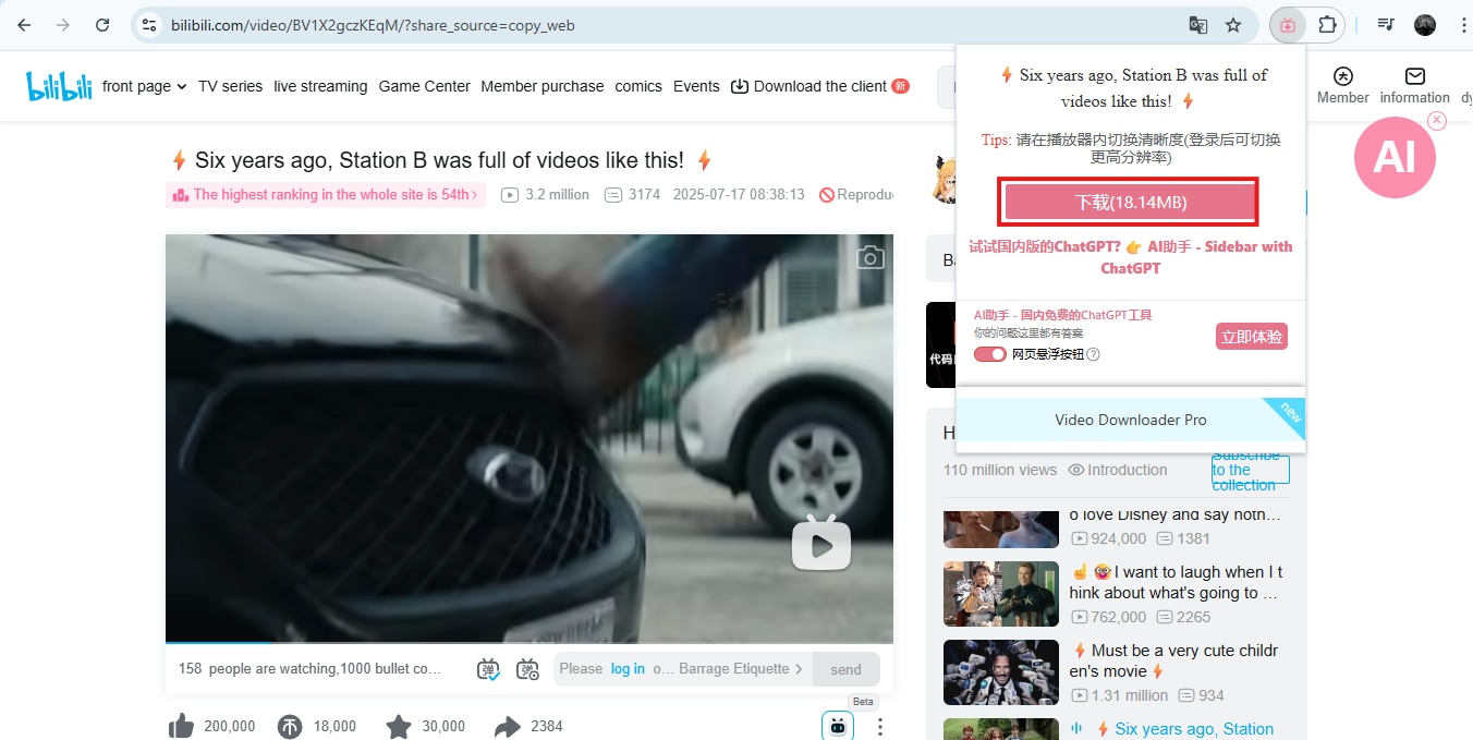hit the download(18.14 MB) button