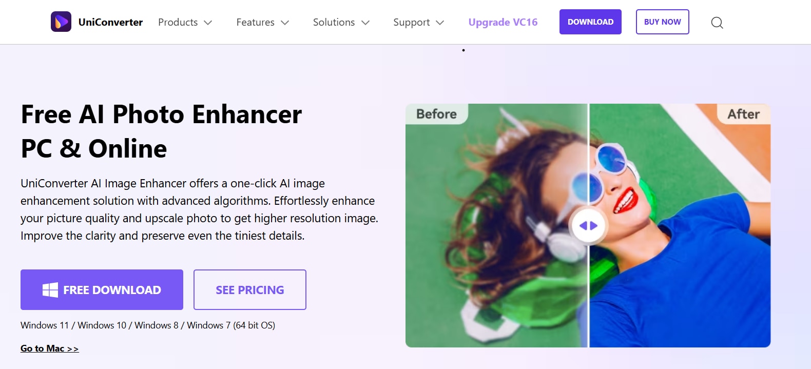 Download UniConverter from its official website