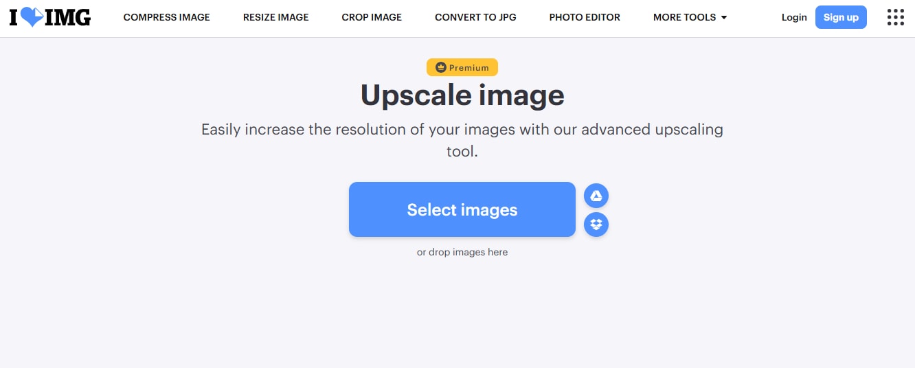 homepage image of I love IMG software from its official website