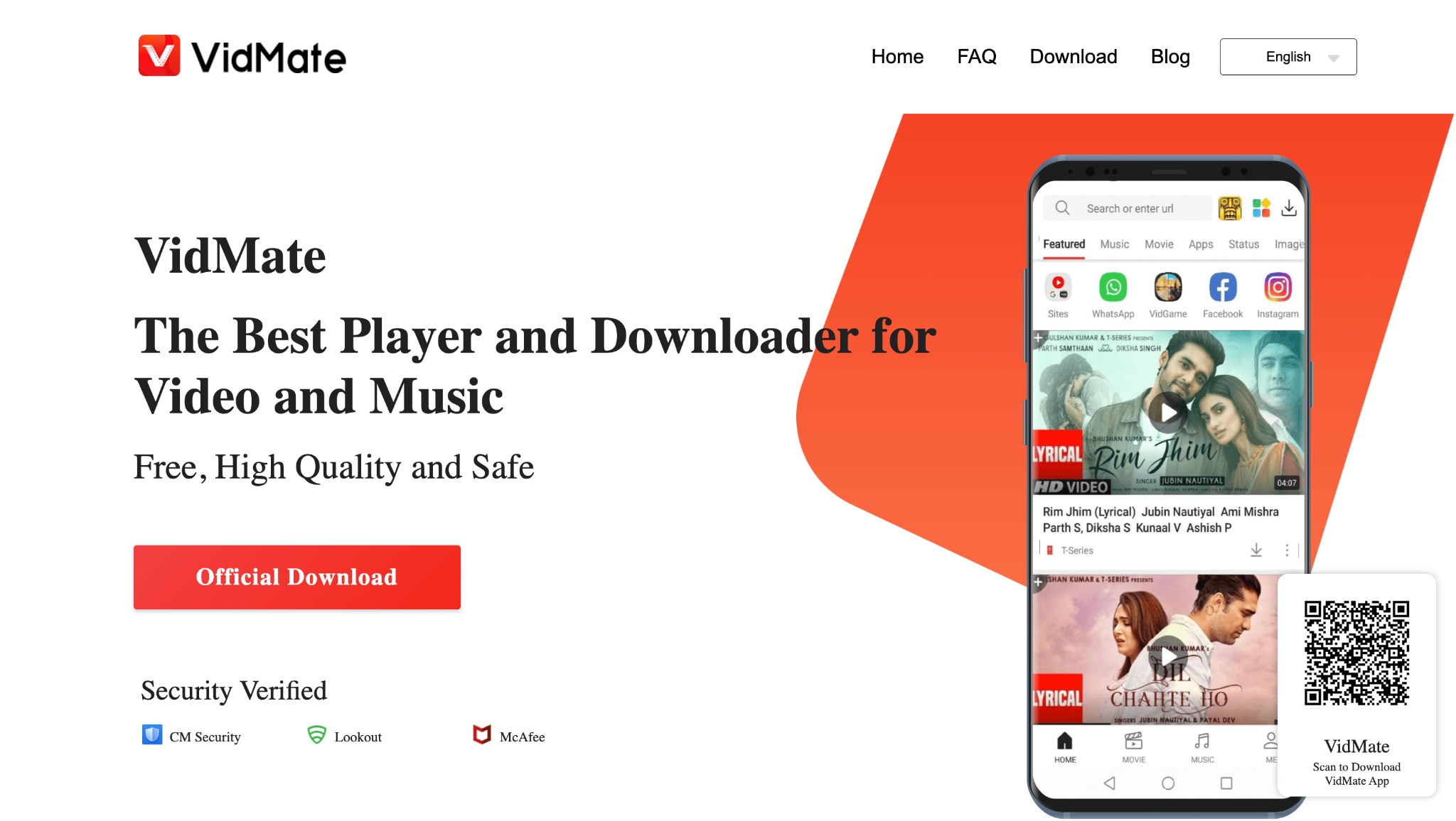 vidmate interface