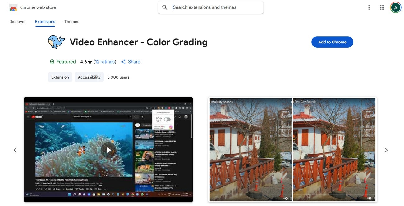 chrome extension video enhancer ai free
