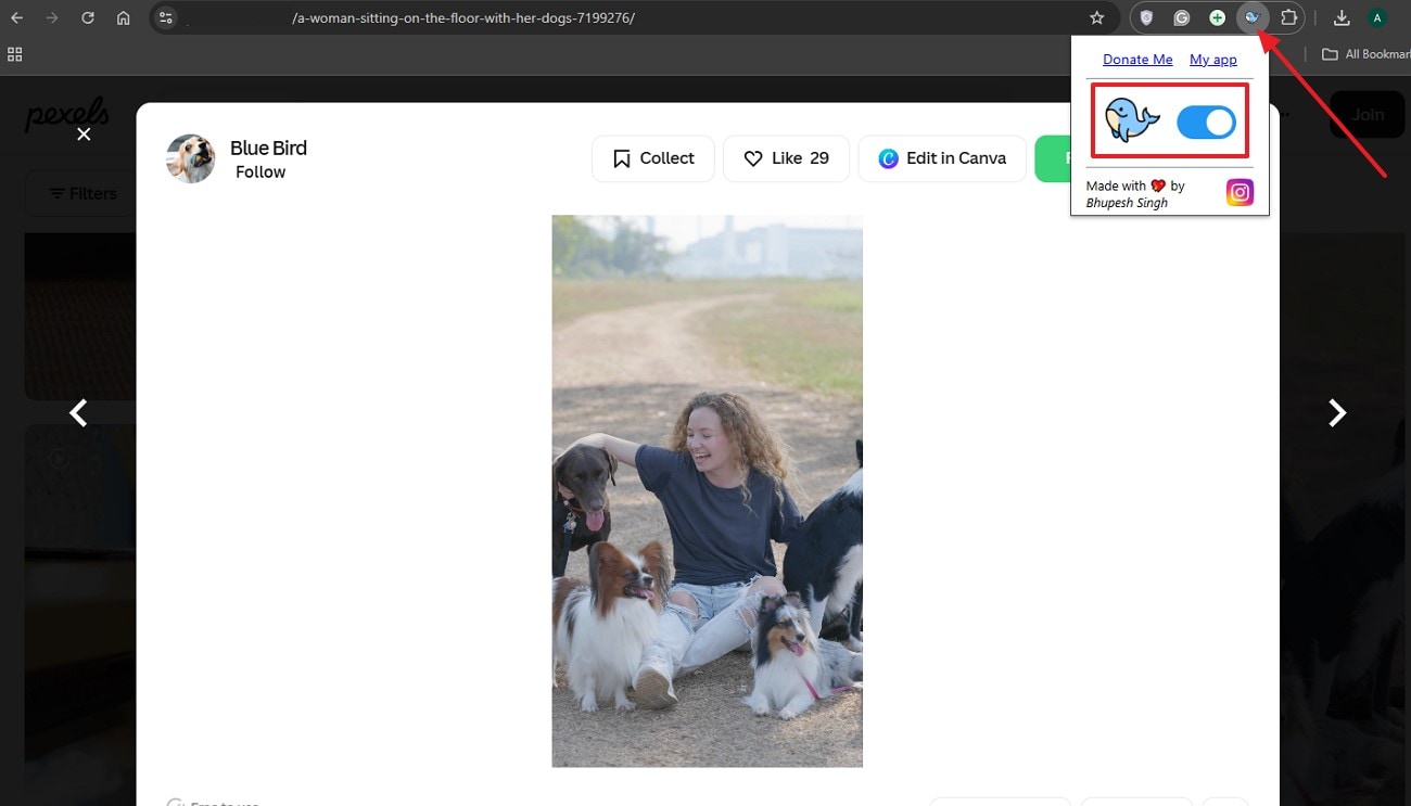 toggle extension video enhance ai free