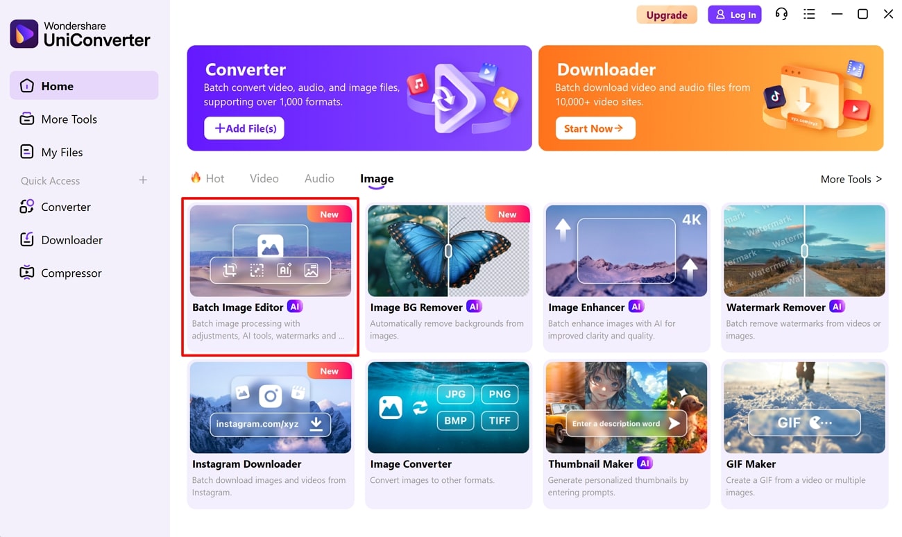 open batch image editor uniconverter