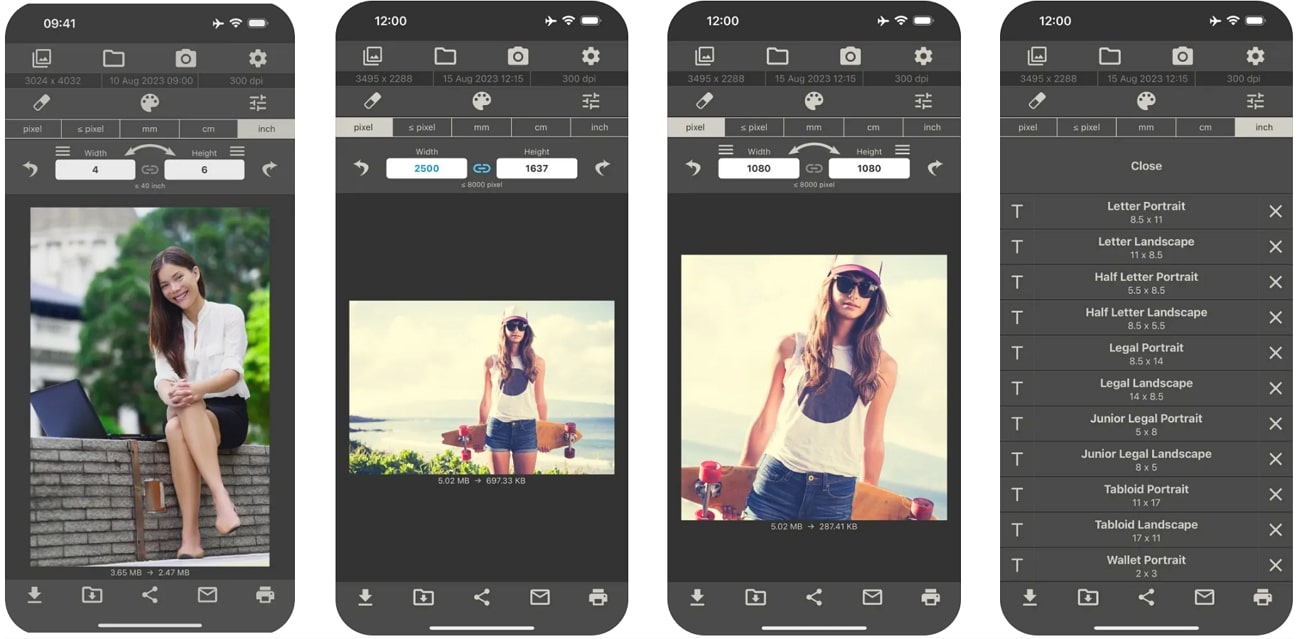 image size iphone app