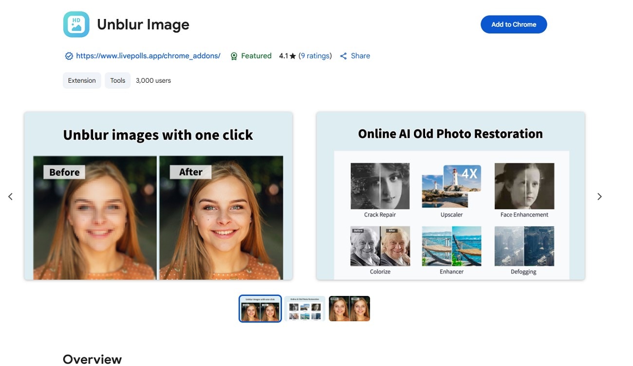 chrome extension unblur image sharpen image