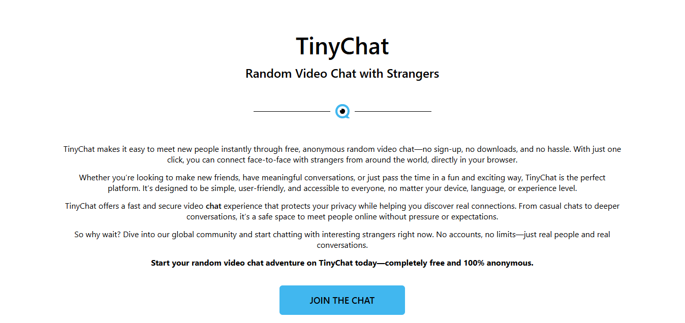 tinychat homepage