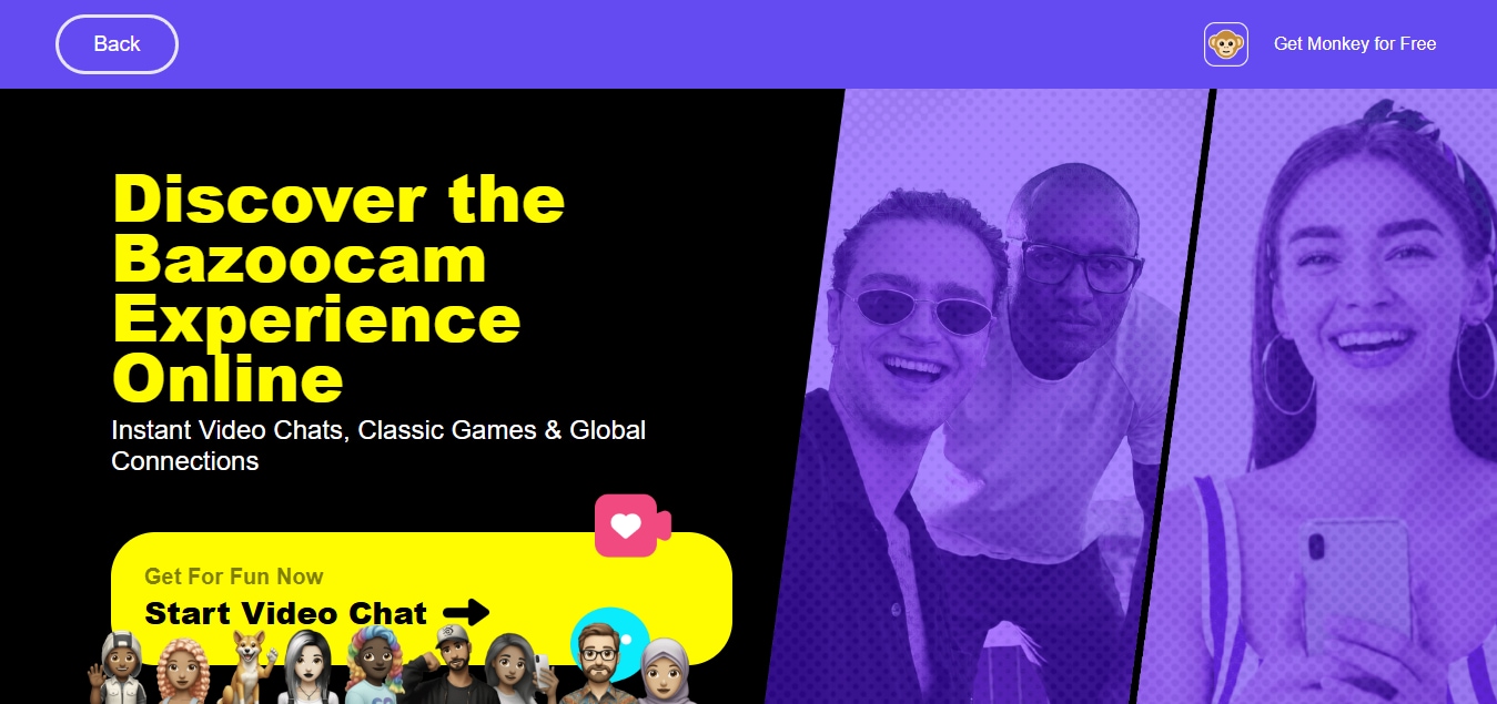 bazoocam homepage
