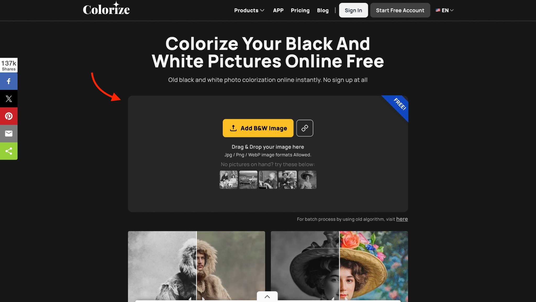 add black and white photo