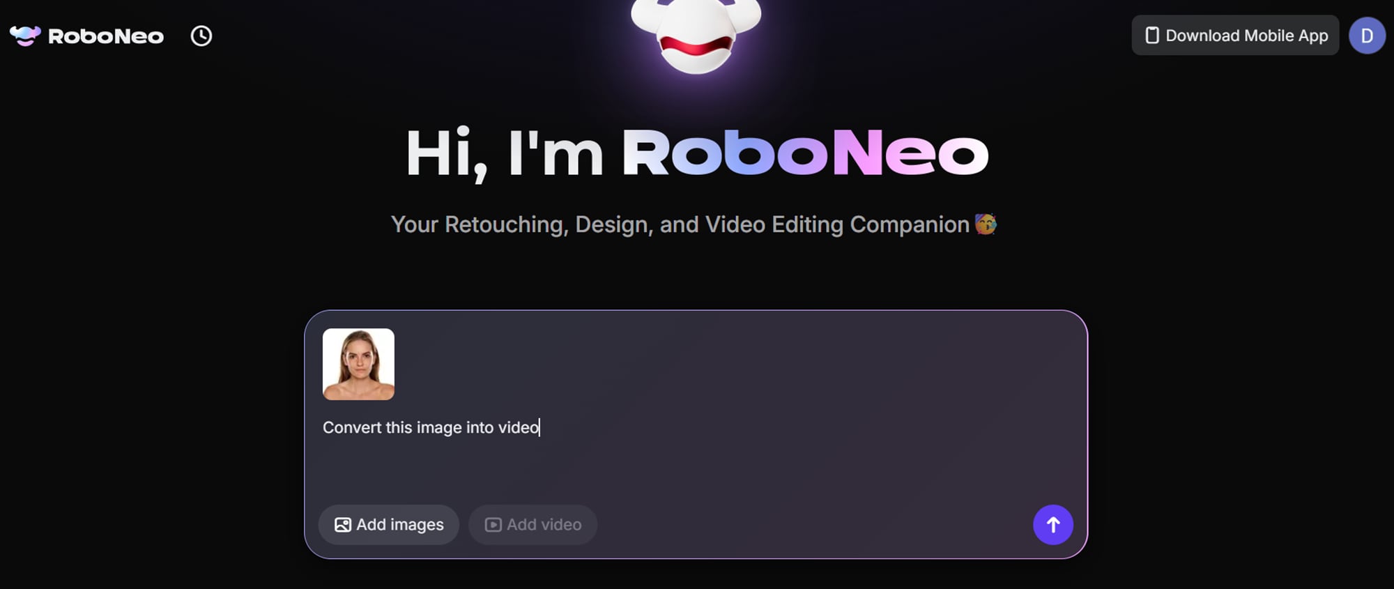 access roboneo for video