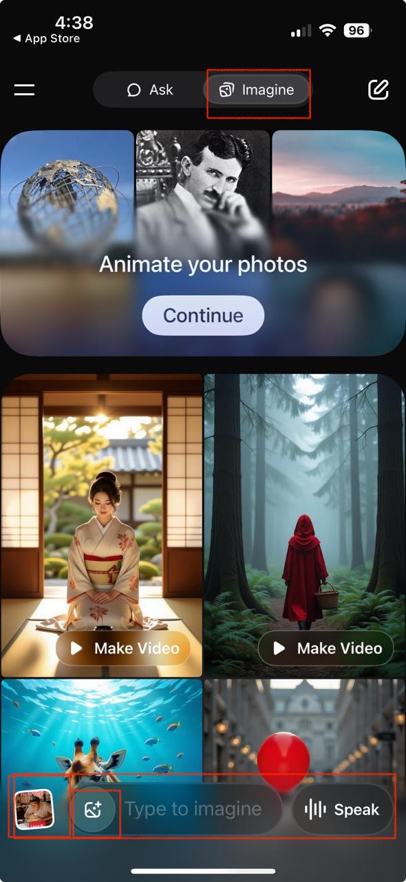 upload image to grok imagine