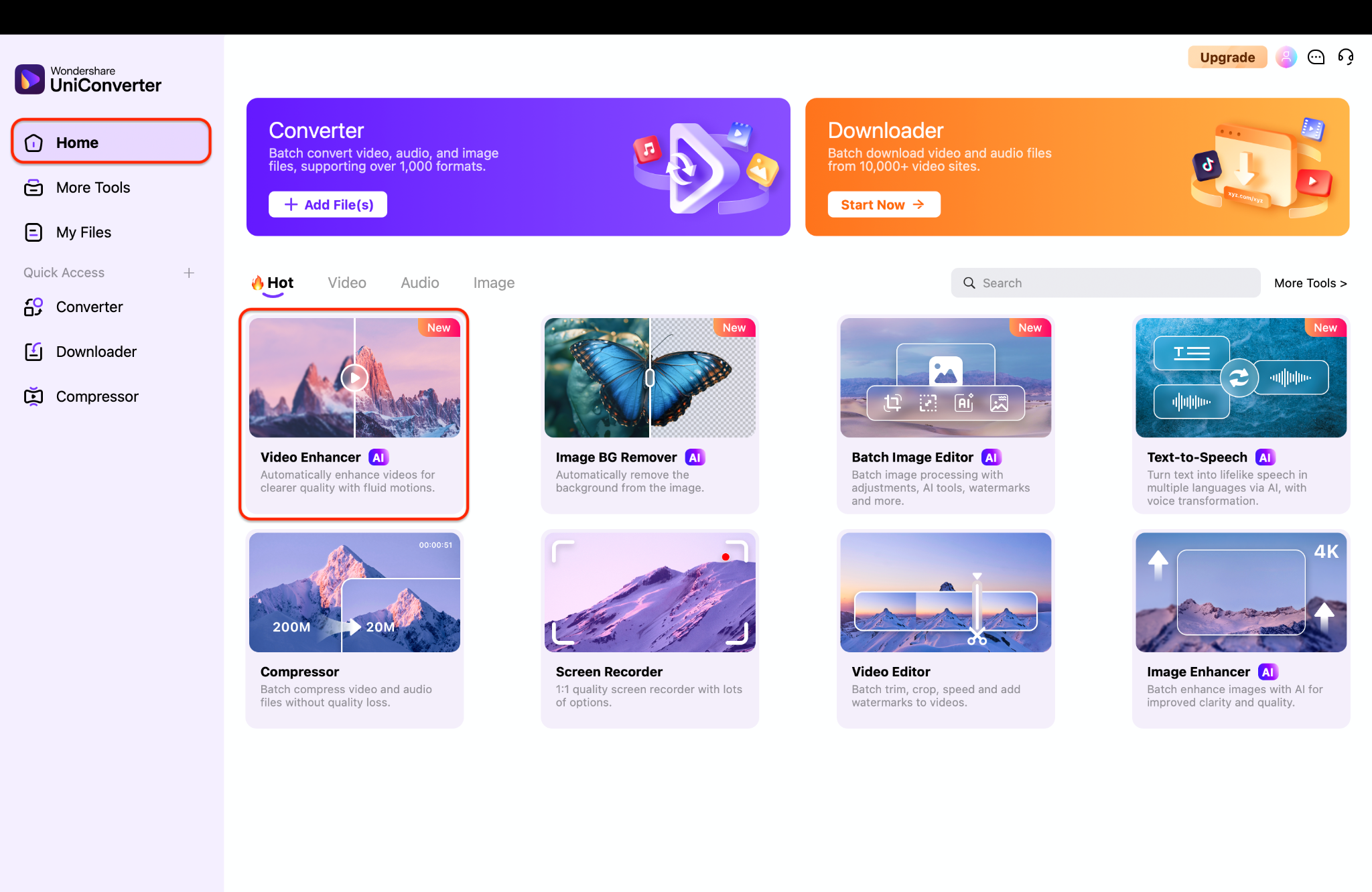 navigate to the video enhancer