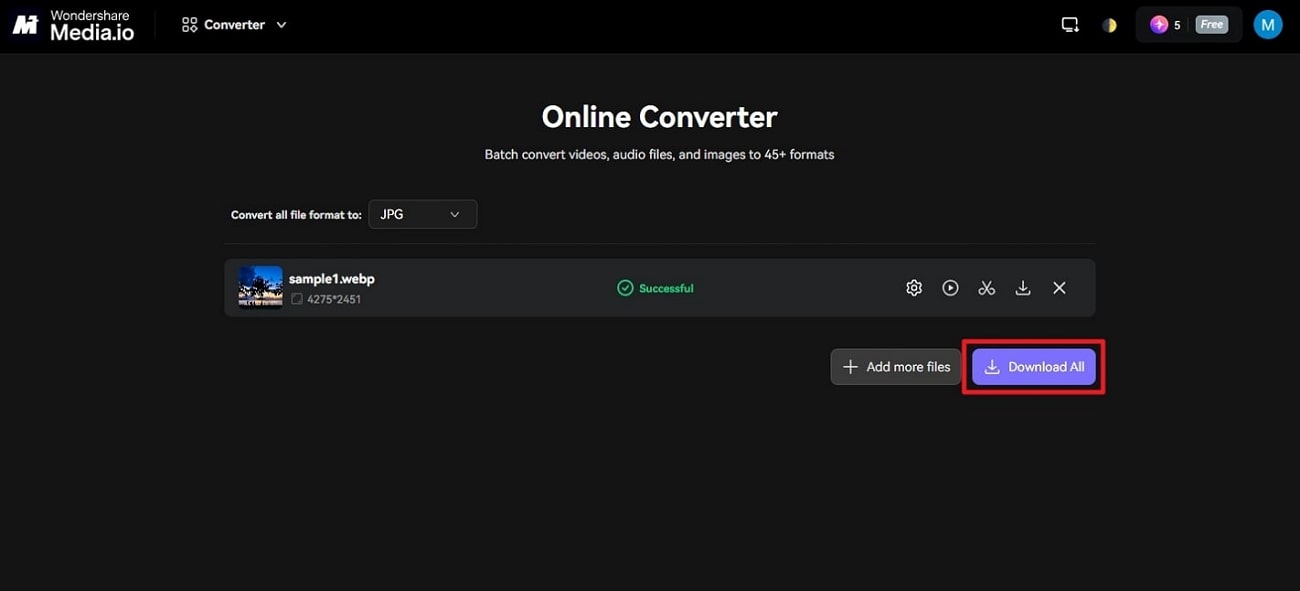 access image settings and download