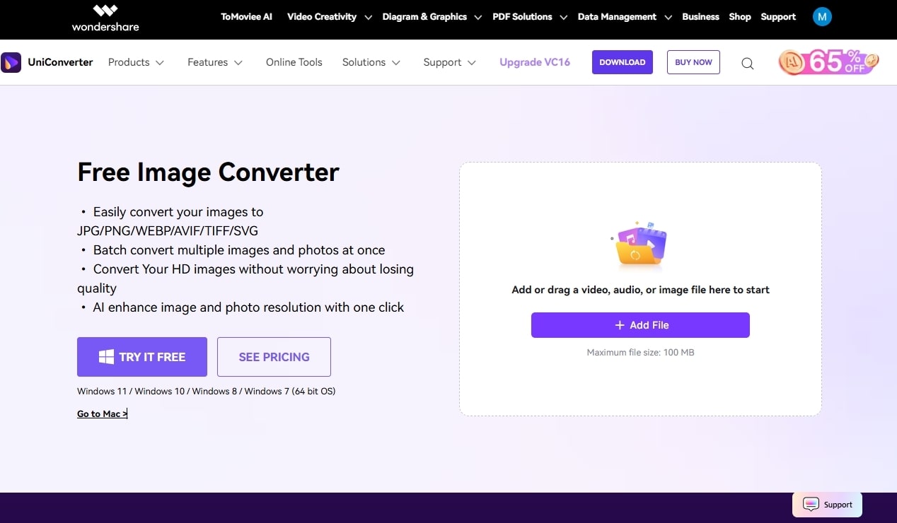wondershare uniconverter image converter