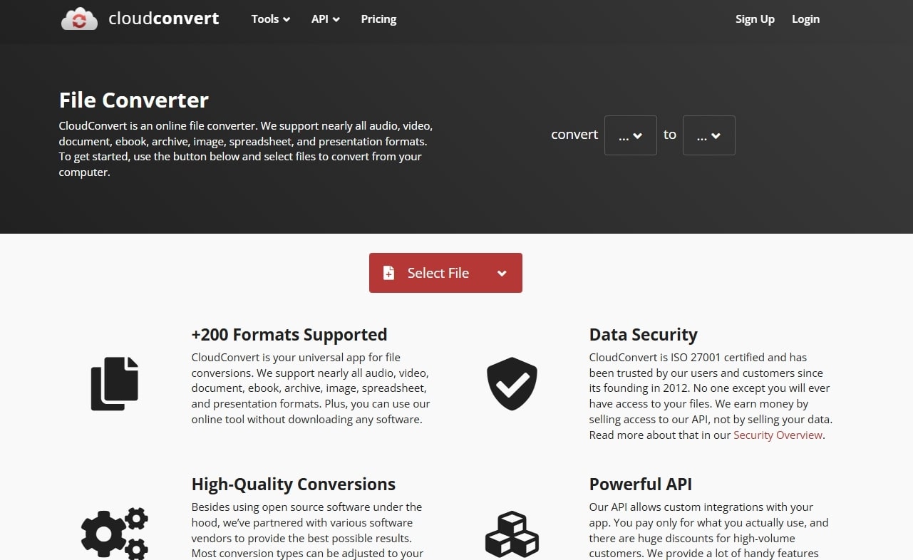 cloudconvert file converter online tool