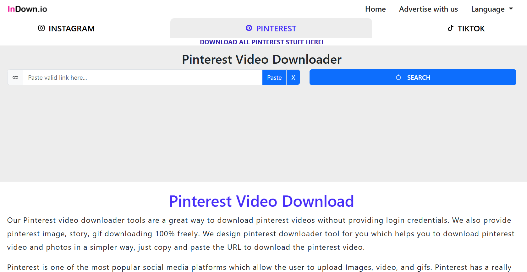 indown homepage