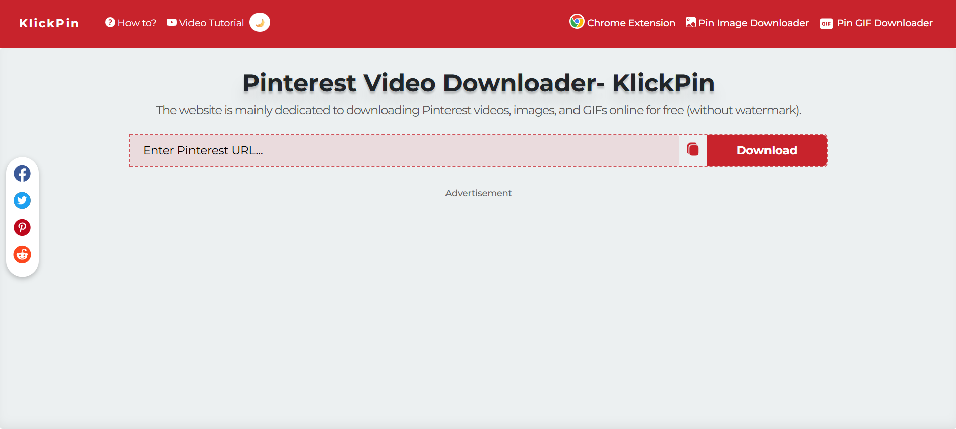 klickpin homepage