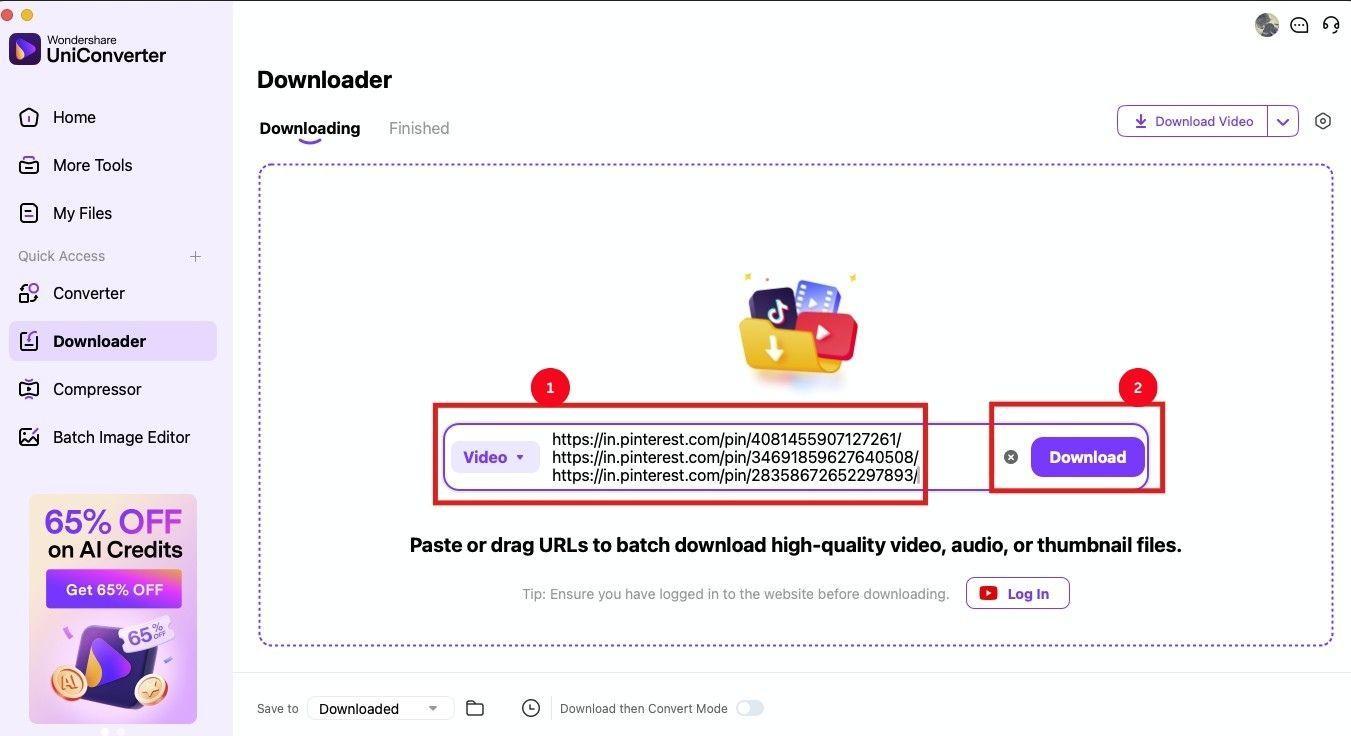 uniconverter paste links