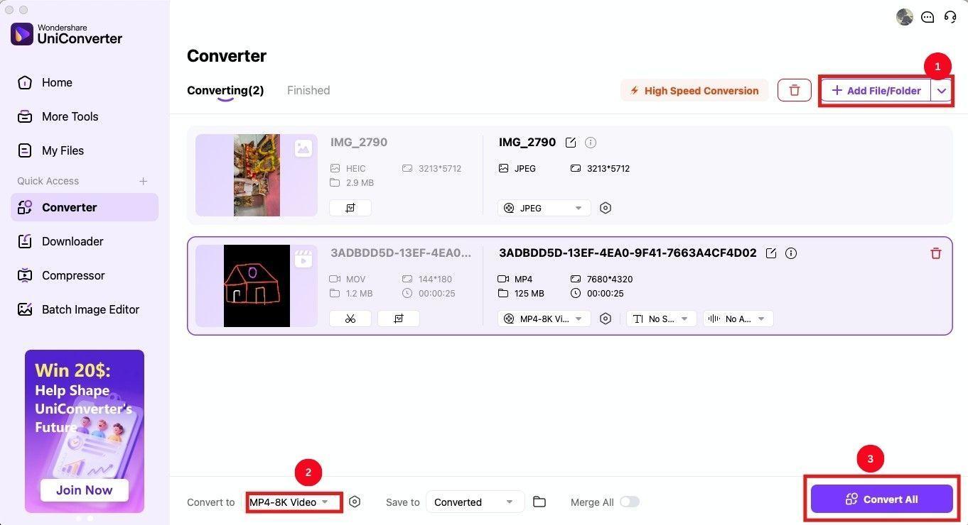 wondershare uniconverter batch download