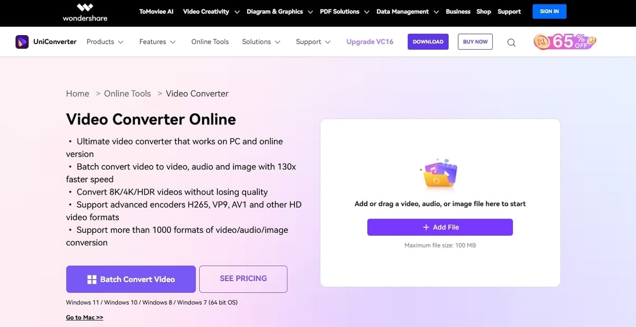 wondershare uniconverter video converter