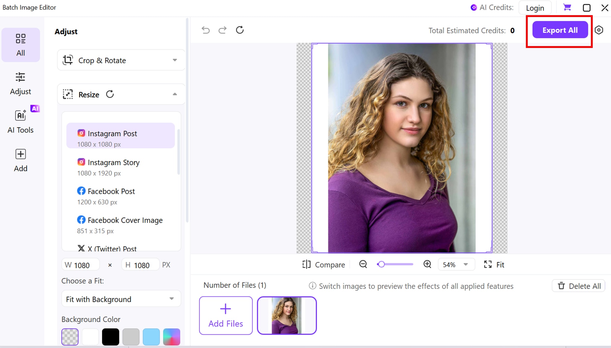 Export image