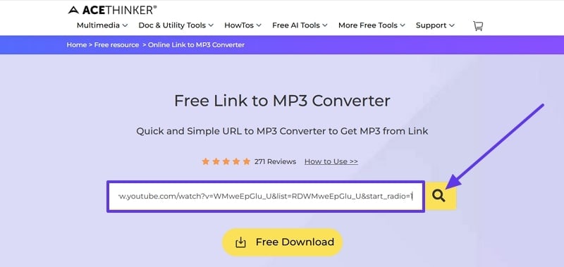 add link to audio acethinker