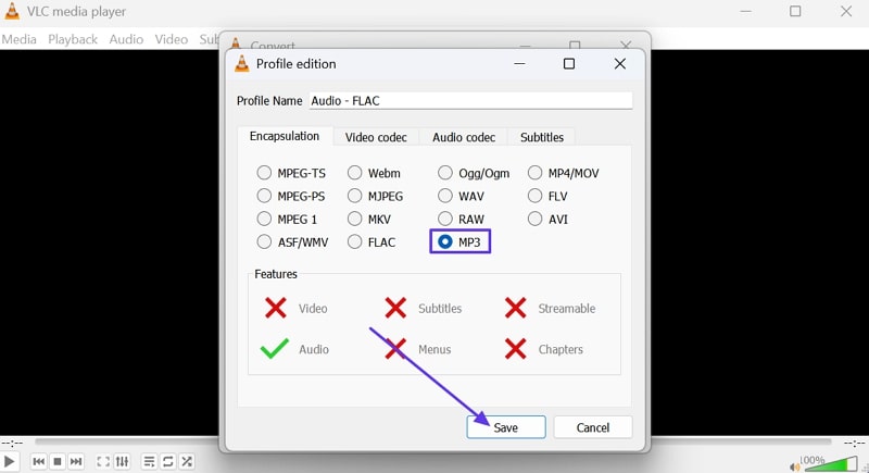 url to audio file vlc