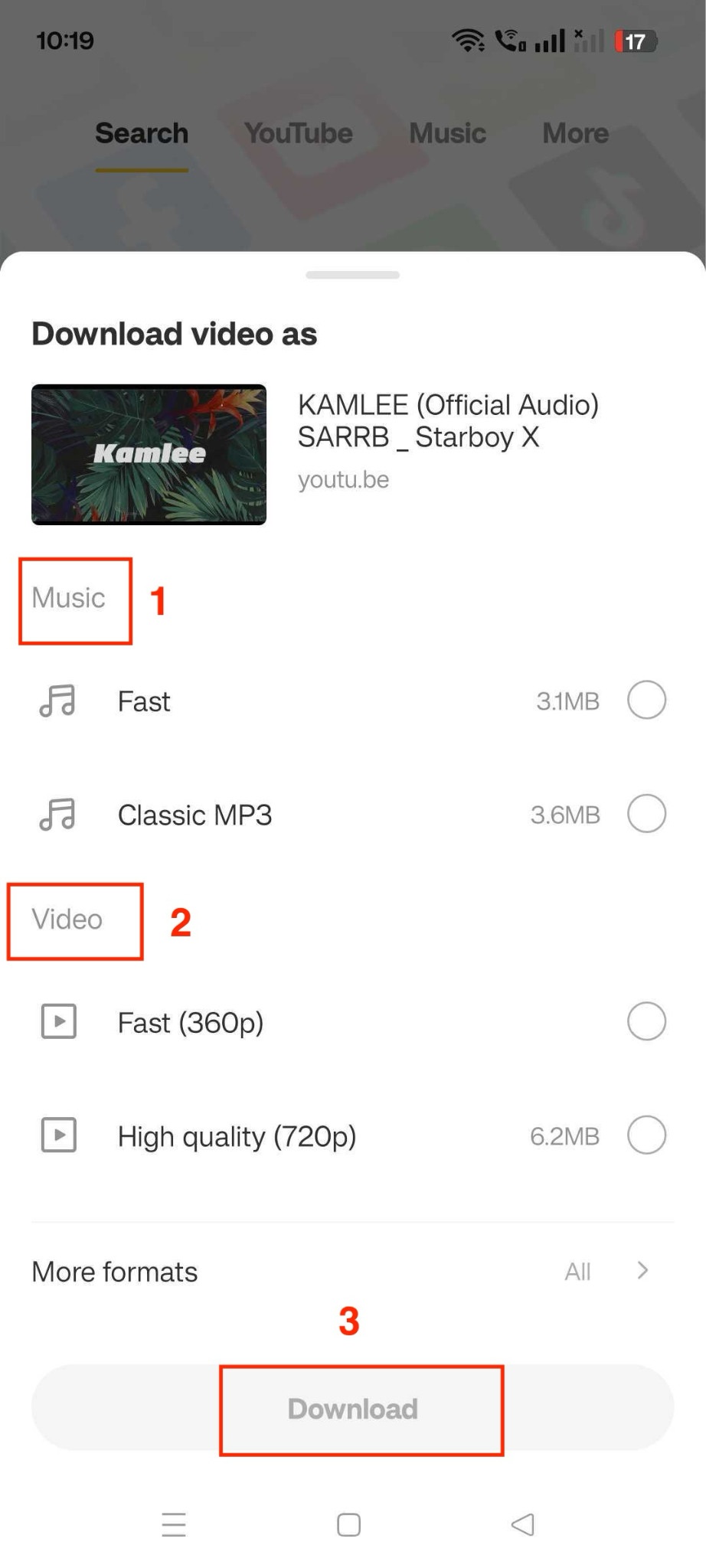 snaptube download song