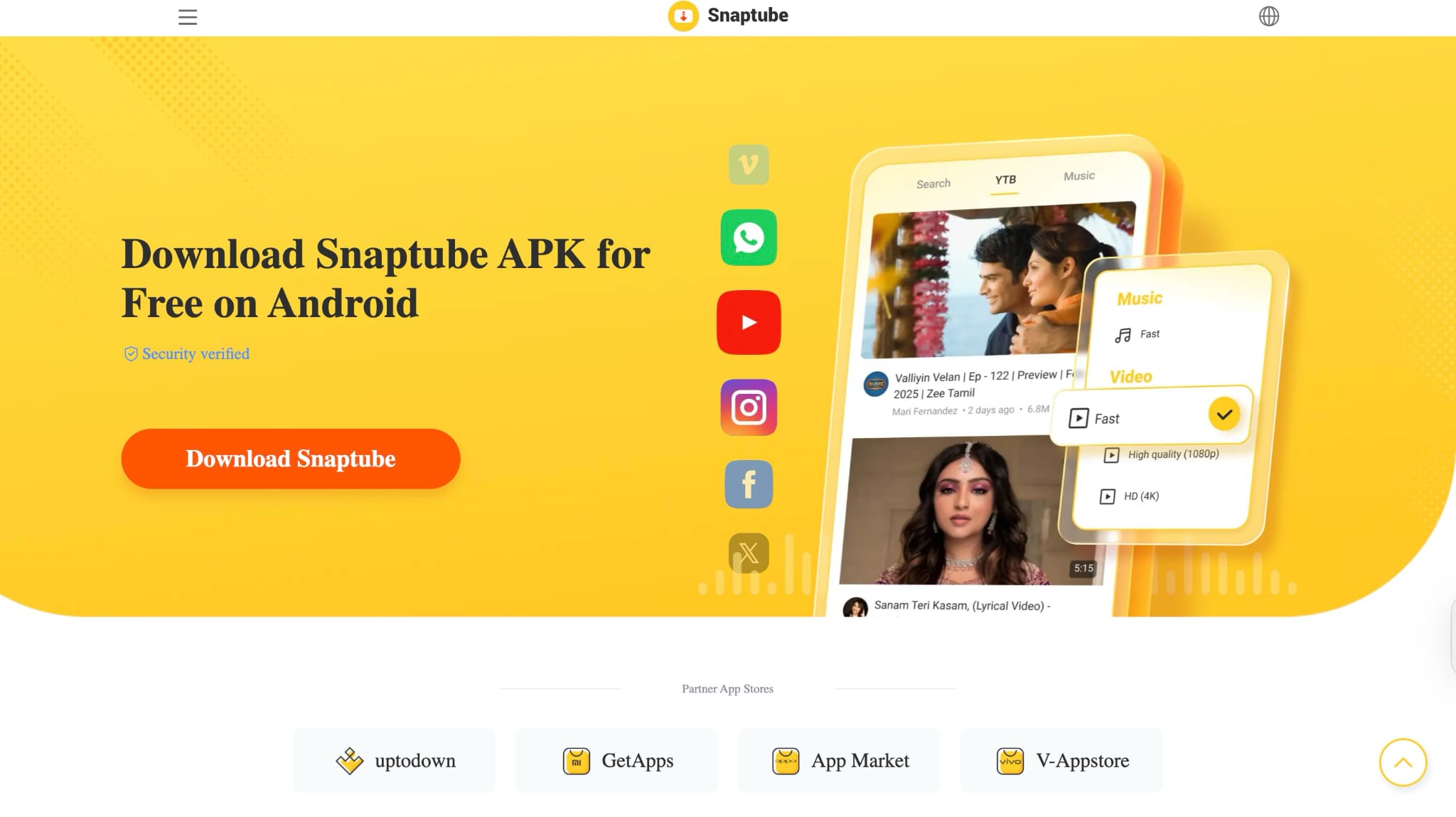 snaptube homepage