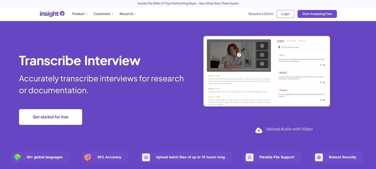 insight interview transcription tool