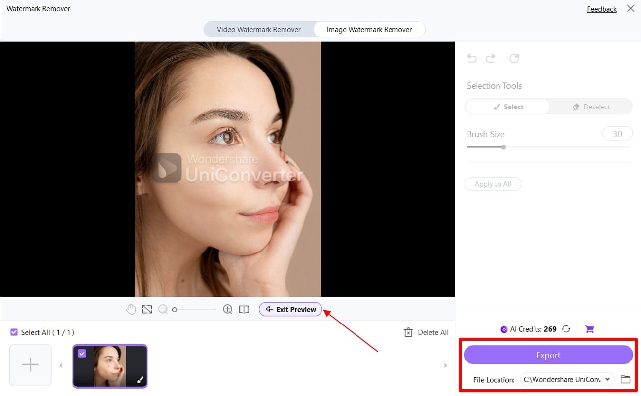 click export button to save