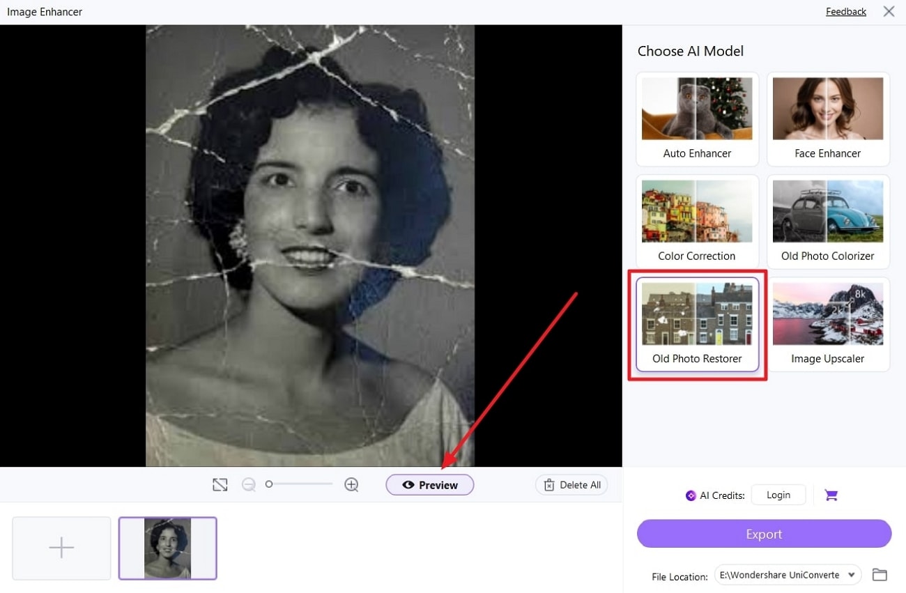 choose old photo restore