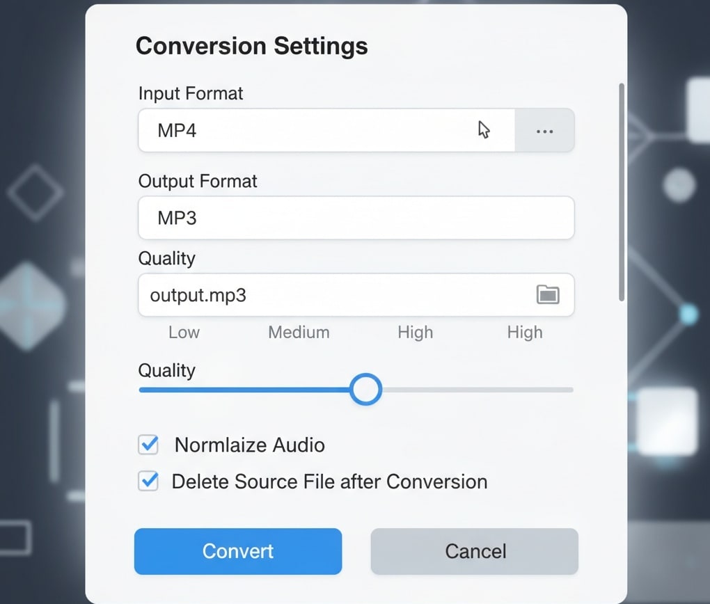 bitrate settings in mp3 converter macbook