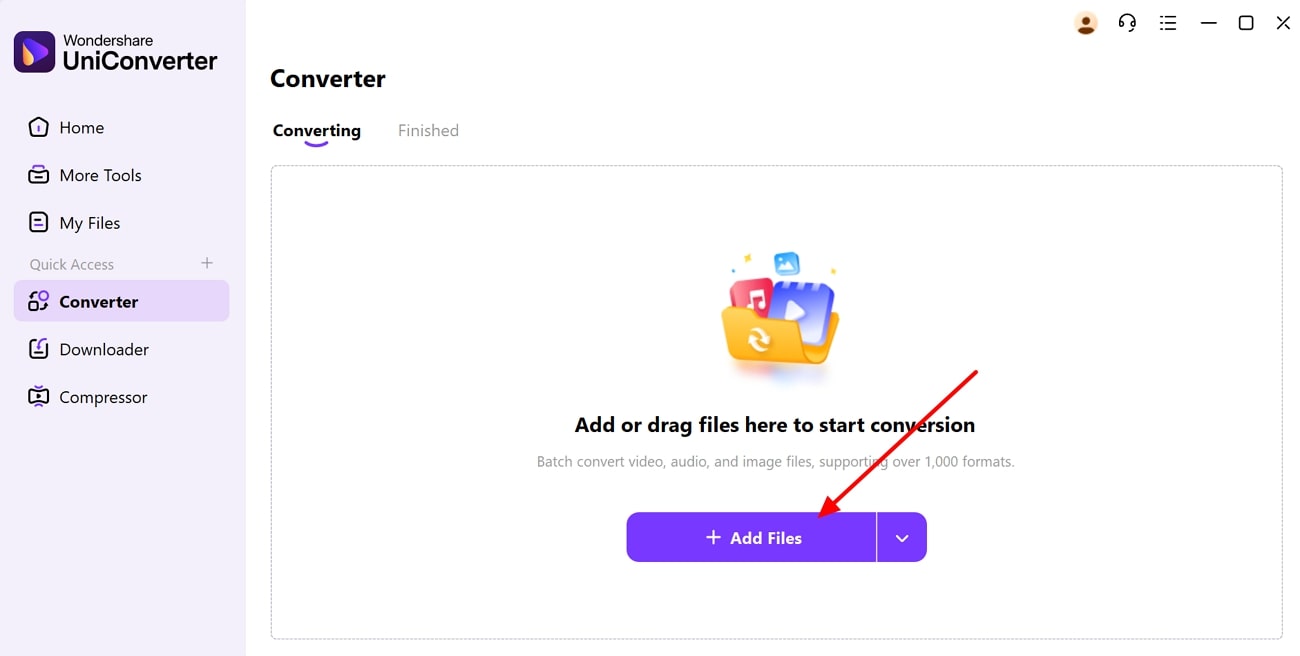 click on add files