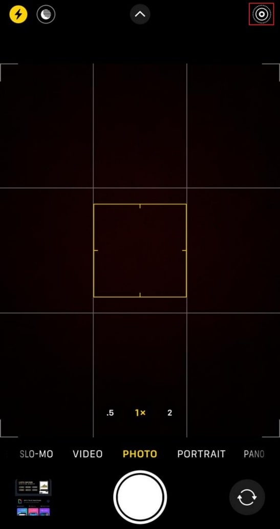 open iphone camera