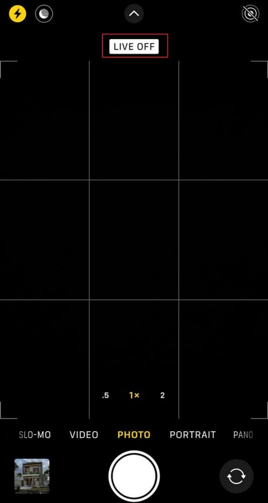 live camera features off