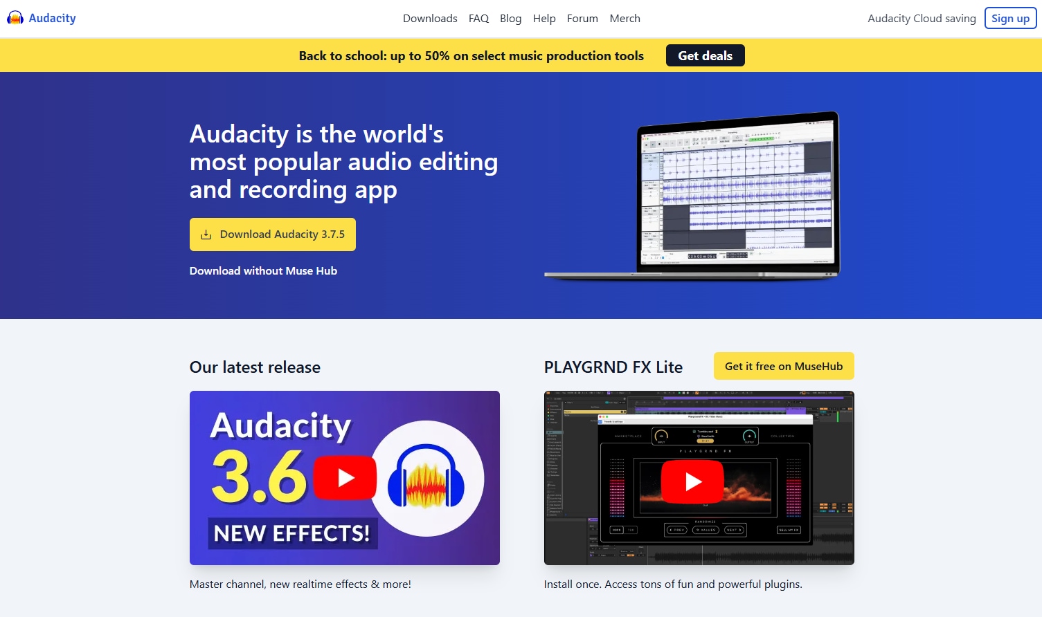 audacity homepage
