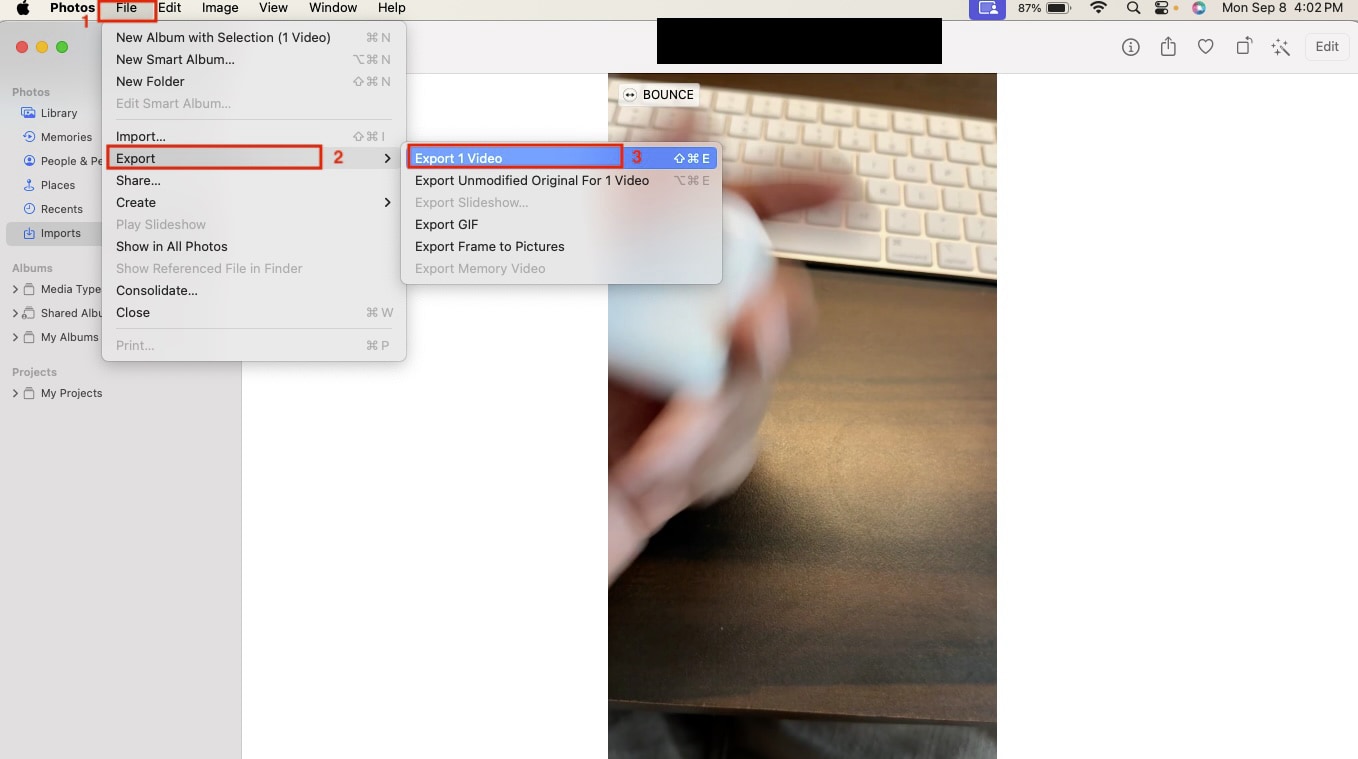 mac export video