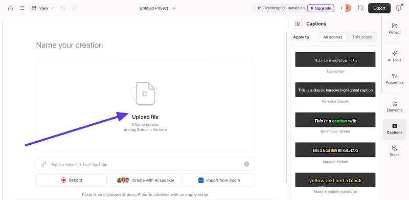 upload file in spanish speaking translator