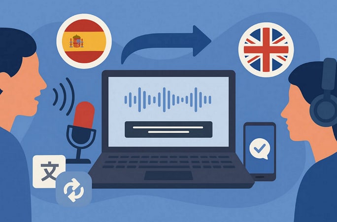 spanish to english audio translation workflow