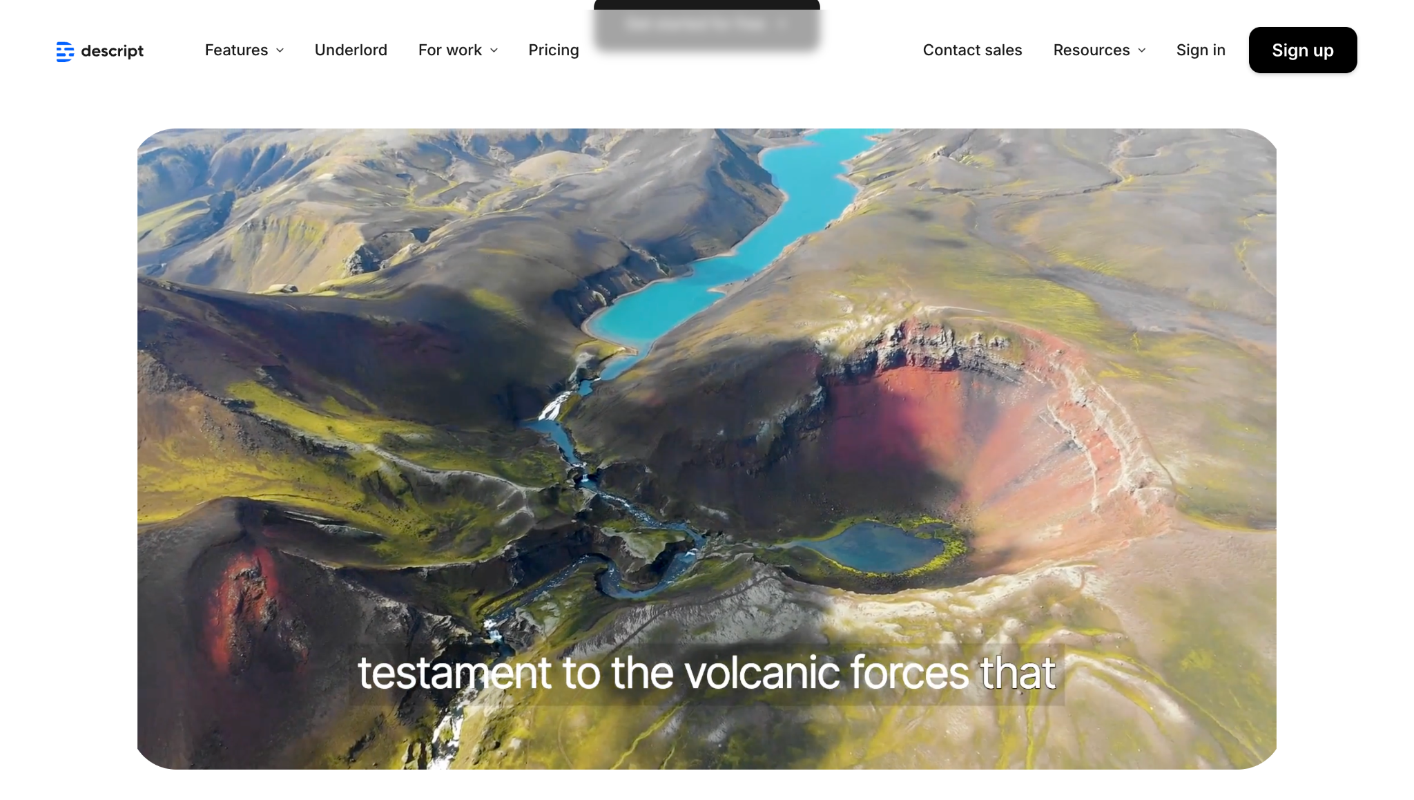 descript homepage