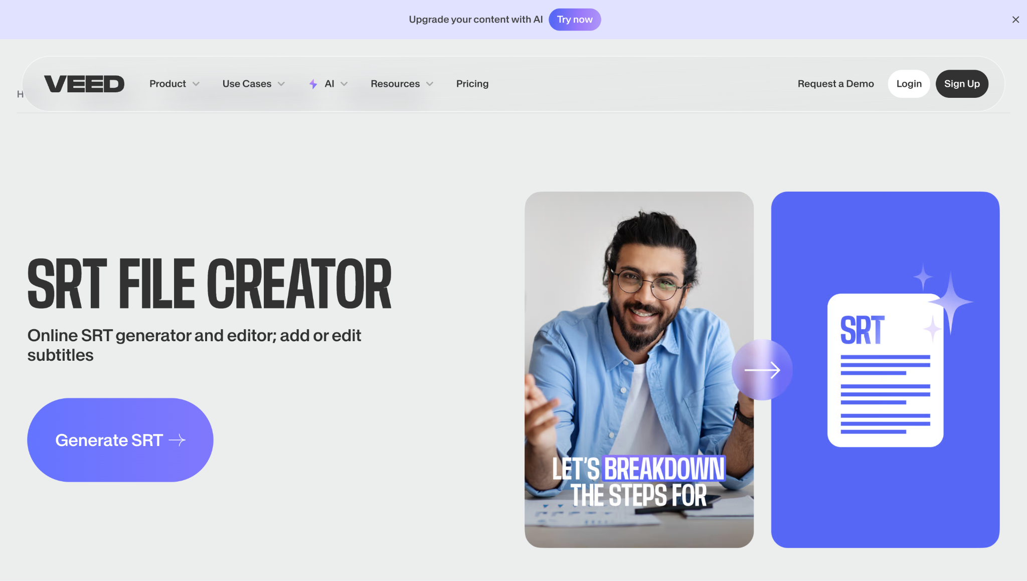 VEED.IO 편집 화면