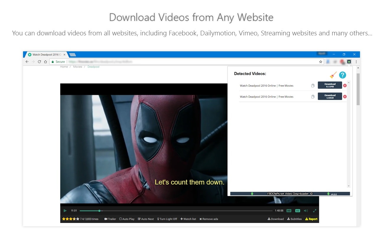 video downloader plus chrome extension