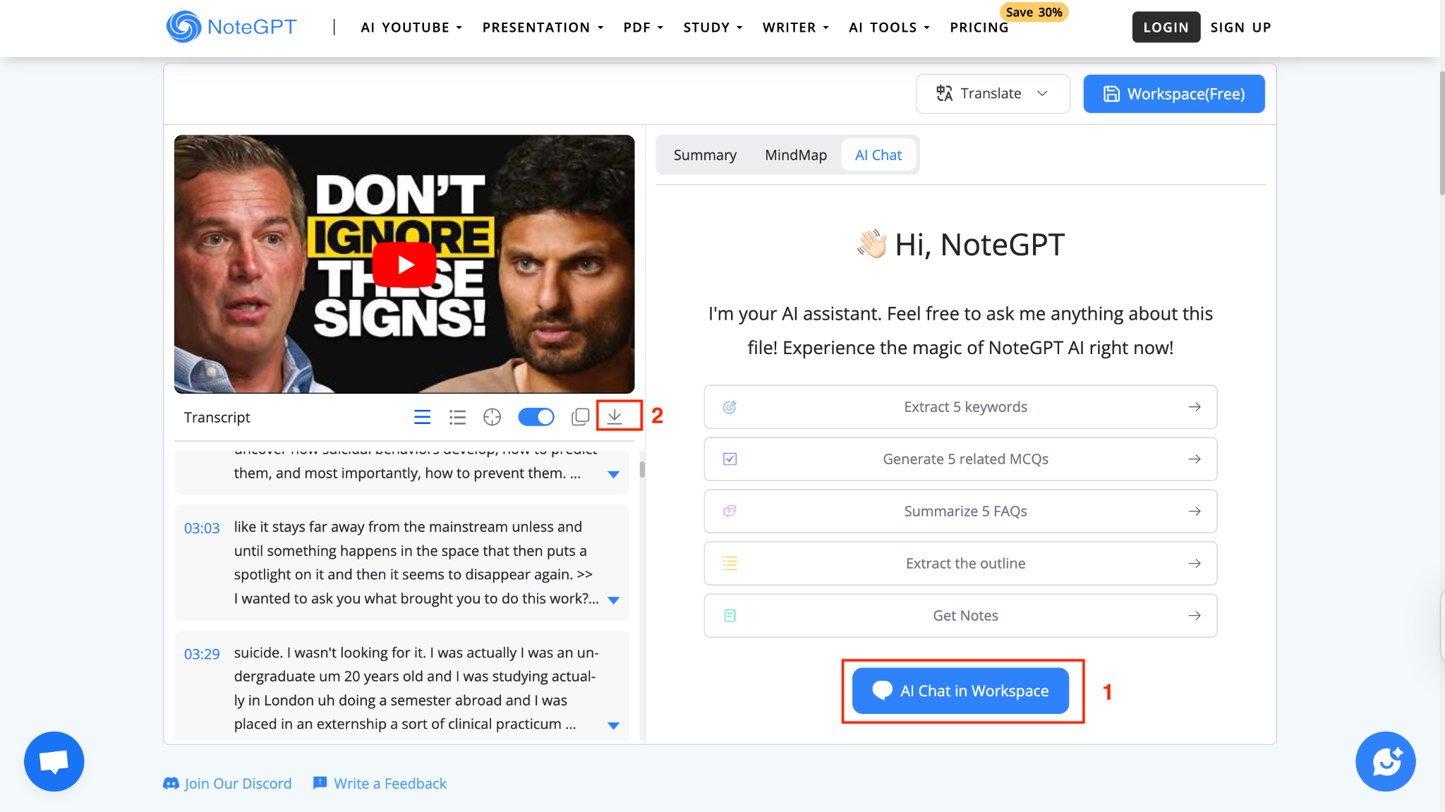 notegpt copy summary