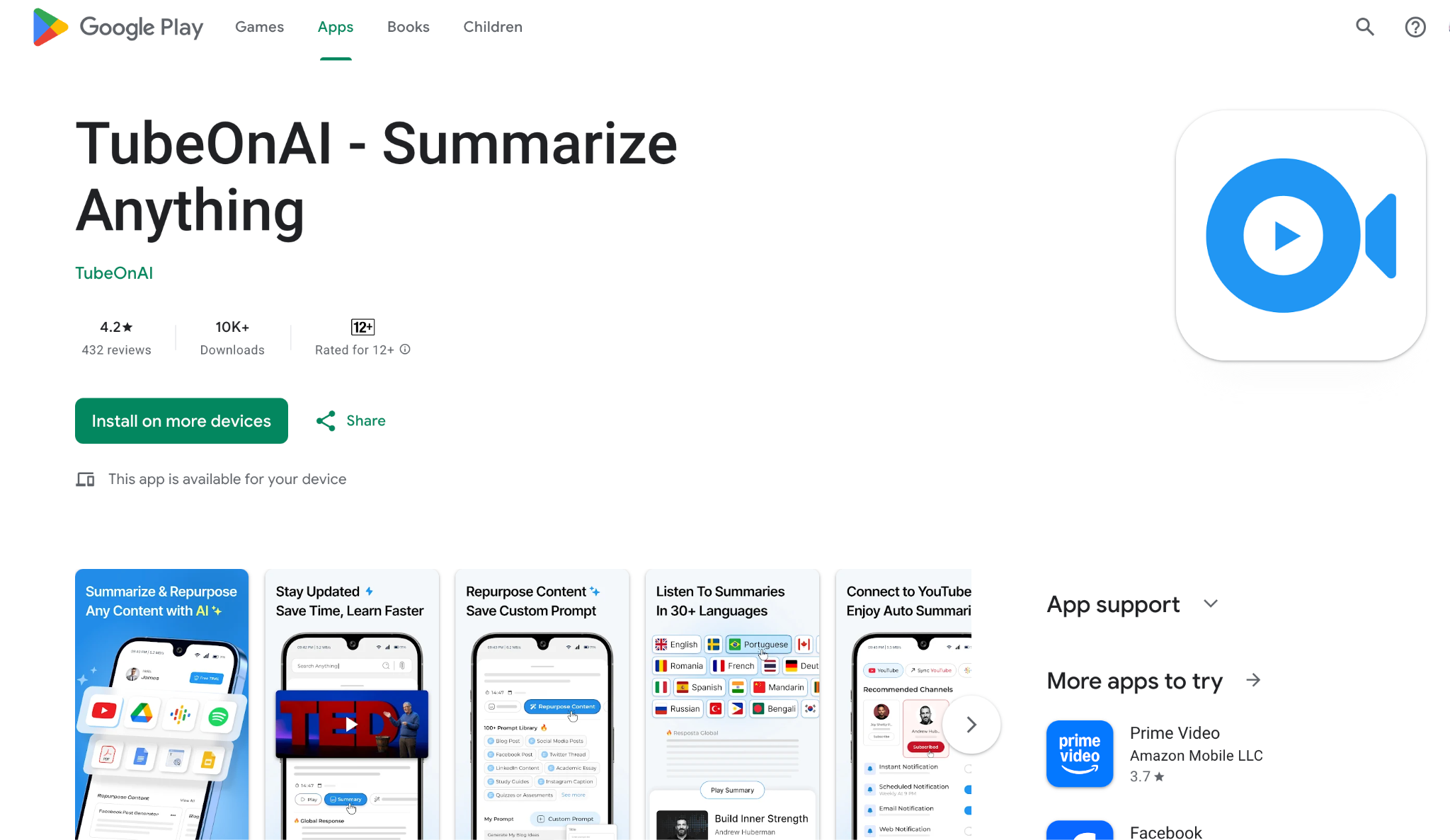 tubeonai homepage