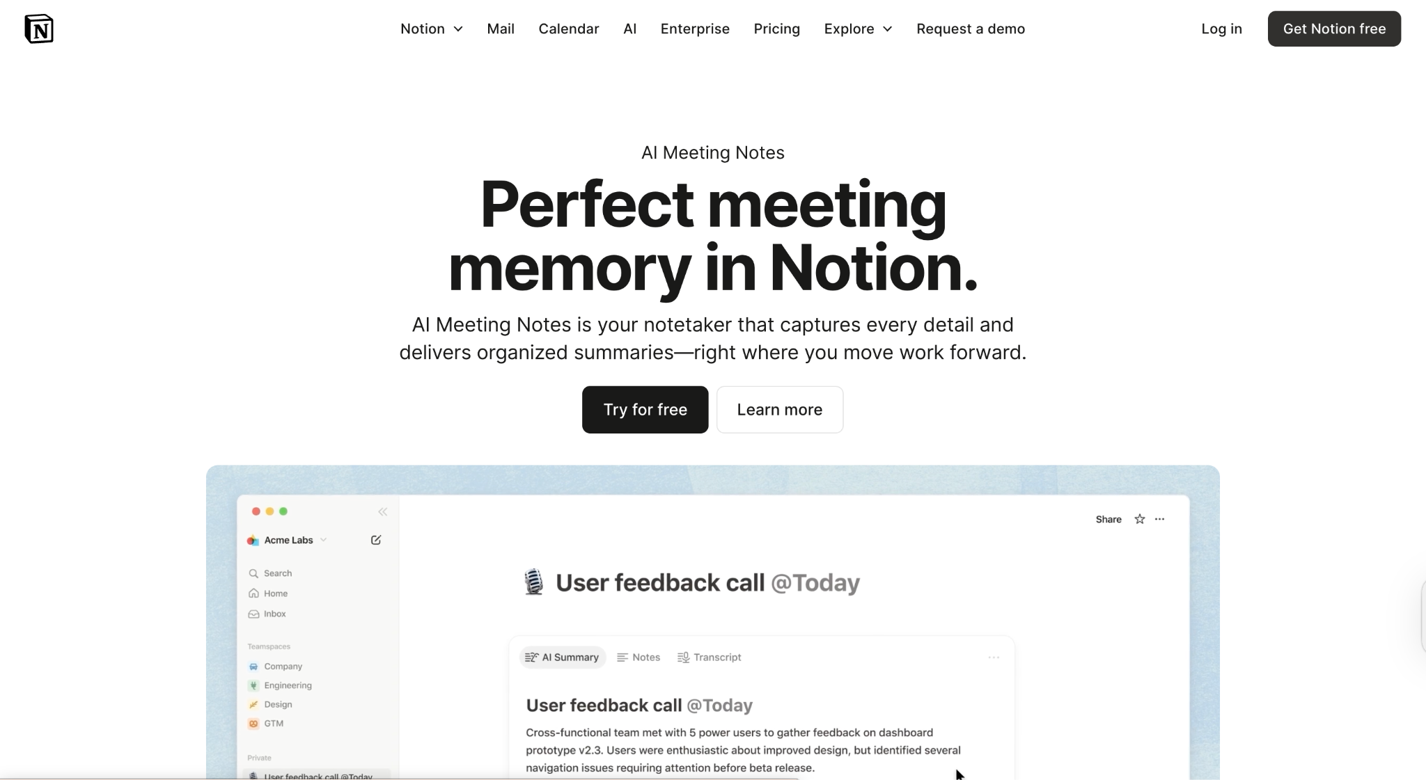 notion homepage