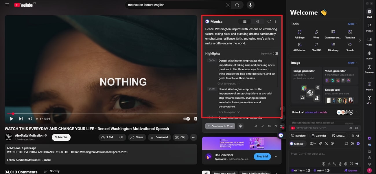 access real-time video summary
