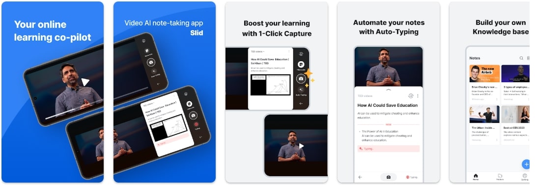 slid video ai note taking app