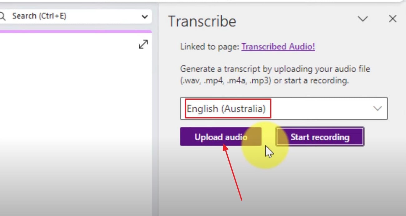 choose desired language onenote