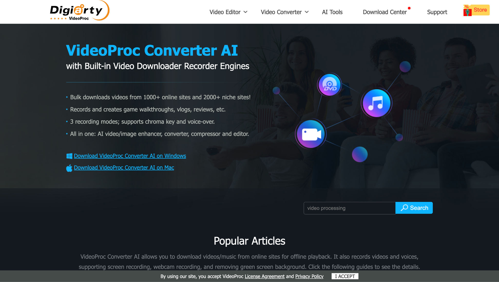 videoproc converter homepage