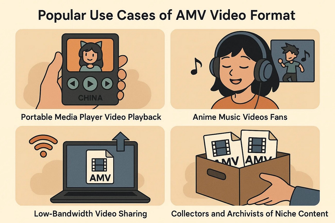 use cases of amv video format
